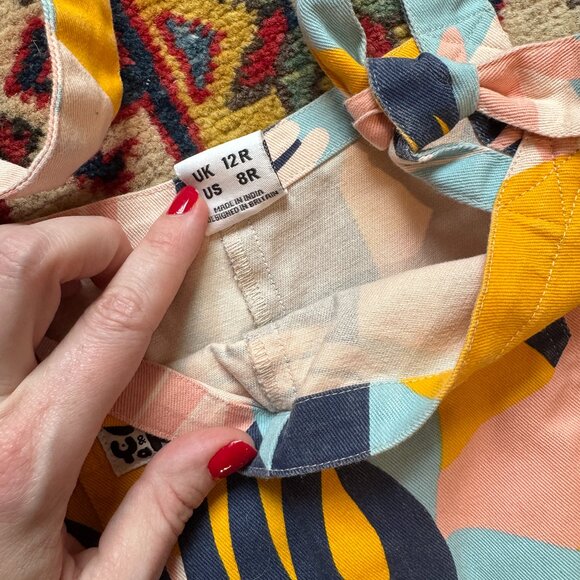 Lucy & Yak Myriam Overalls All-Over artist hand print dungarees - Picture 5 of 6